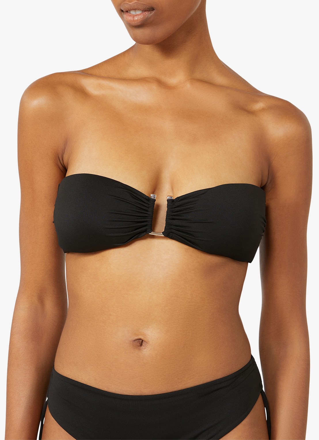 Max Mara Bandeau bikinitop met afneembare bandjes - detail 7 zwart