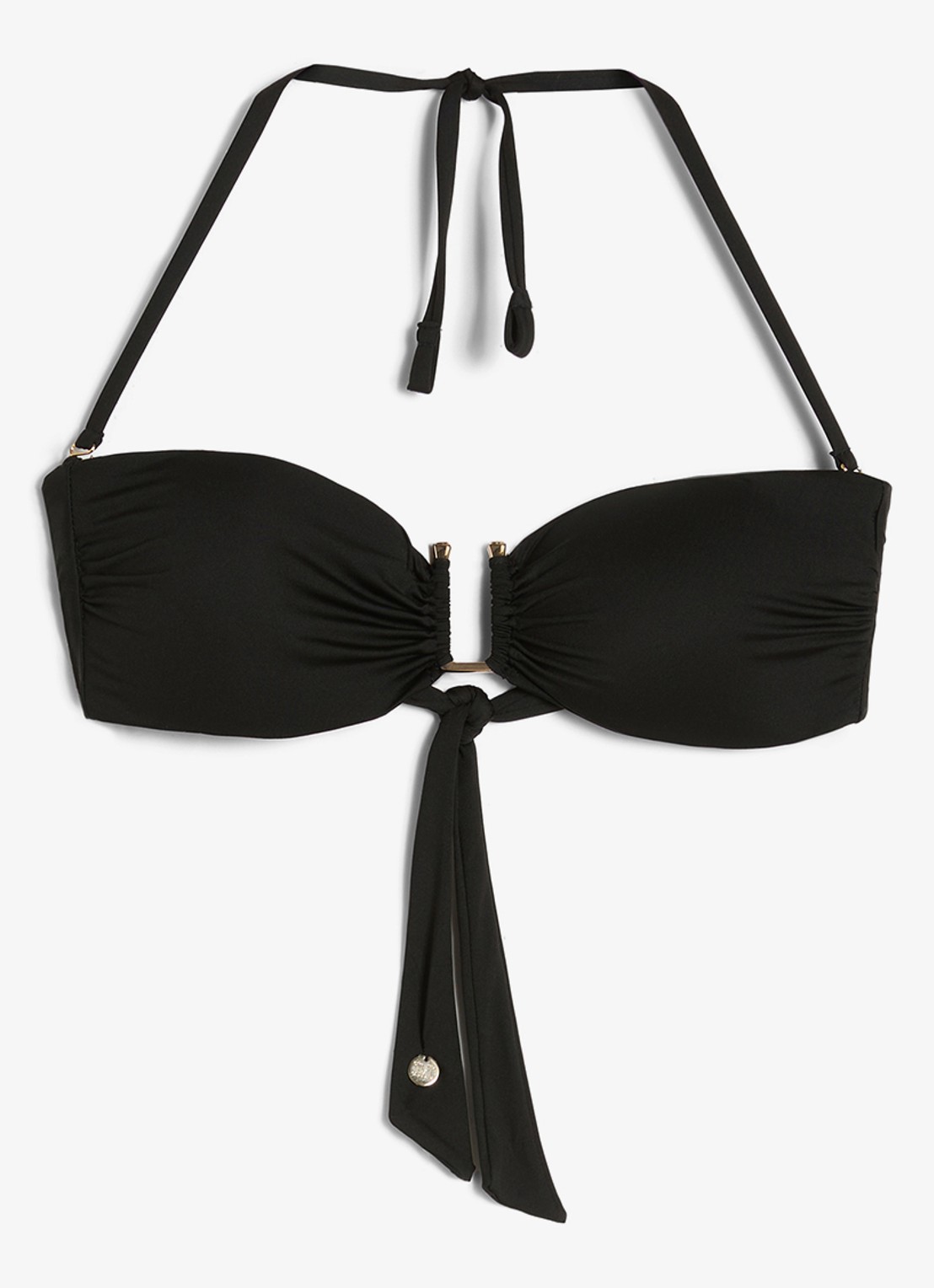 Max Mara Bandeau bikinitop met afneembare bandjes - voorkant 2 zwart