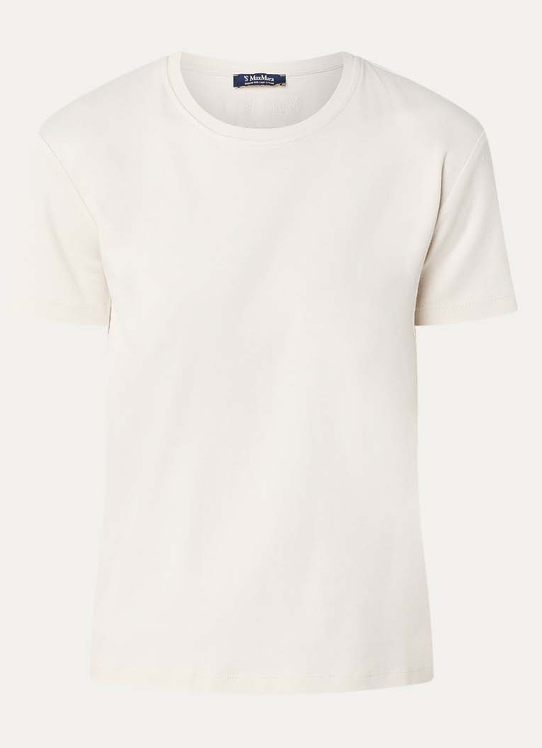 Max Mara Bella T-shirt met logoprint - voorkant 2 ivoor