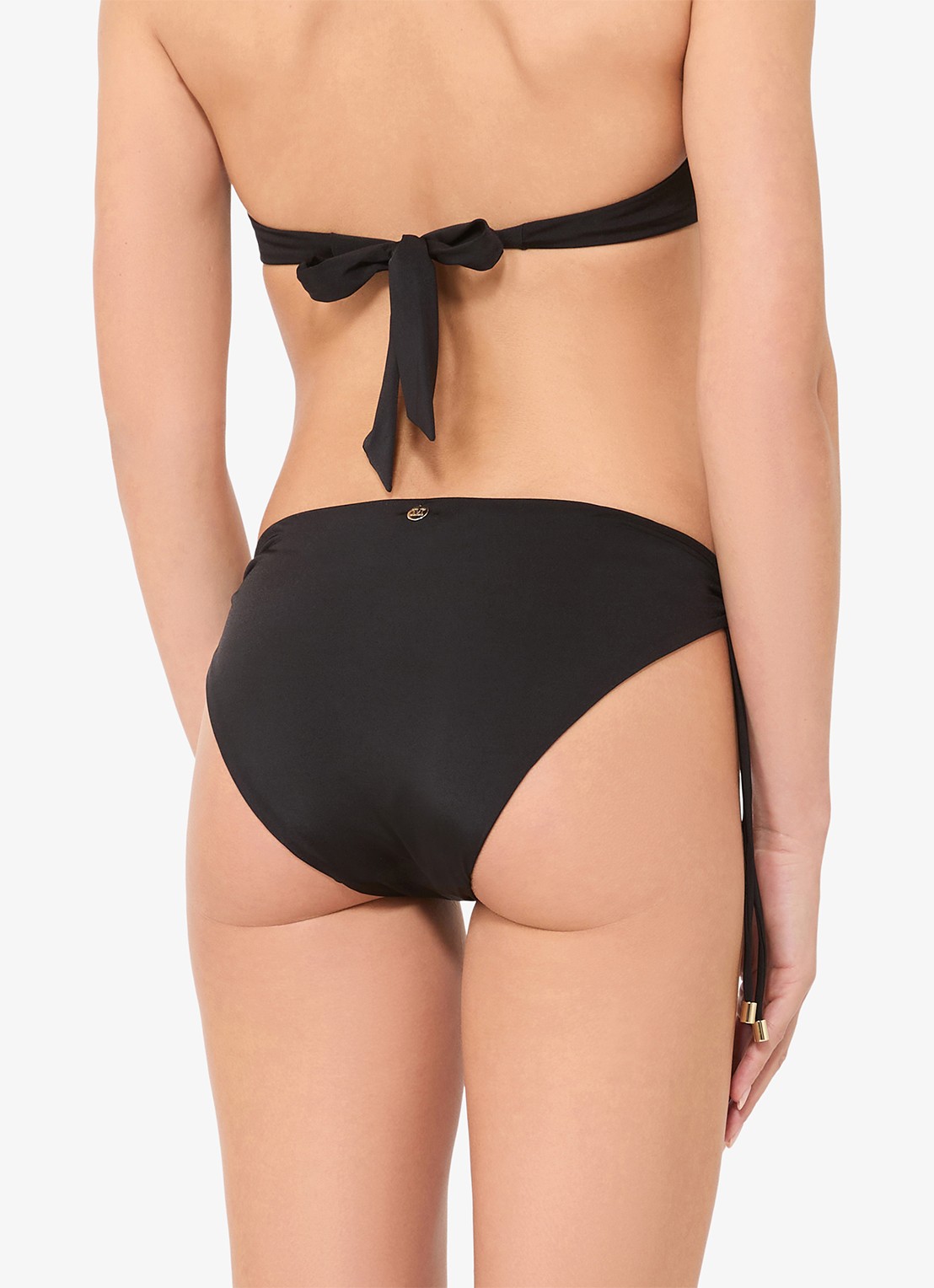 Max Mara Bikinislip met plooidetail - achterkant zwart