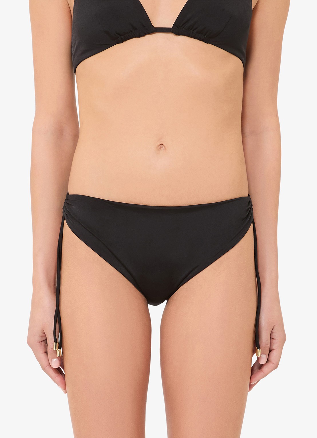 Max Mara Bikinislip met plooidetail - detail 4 zwart