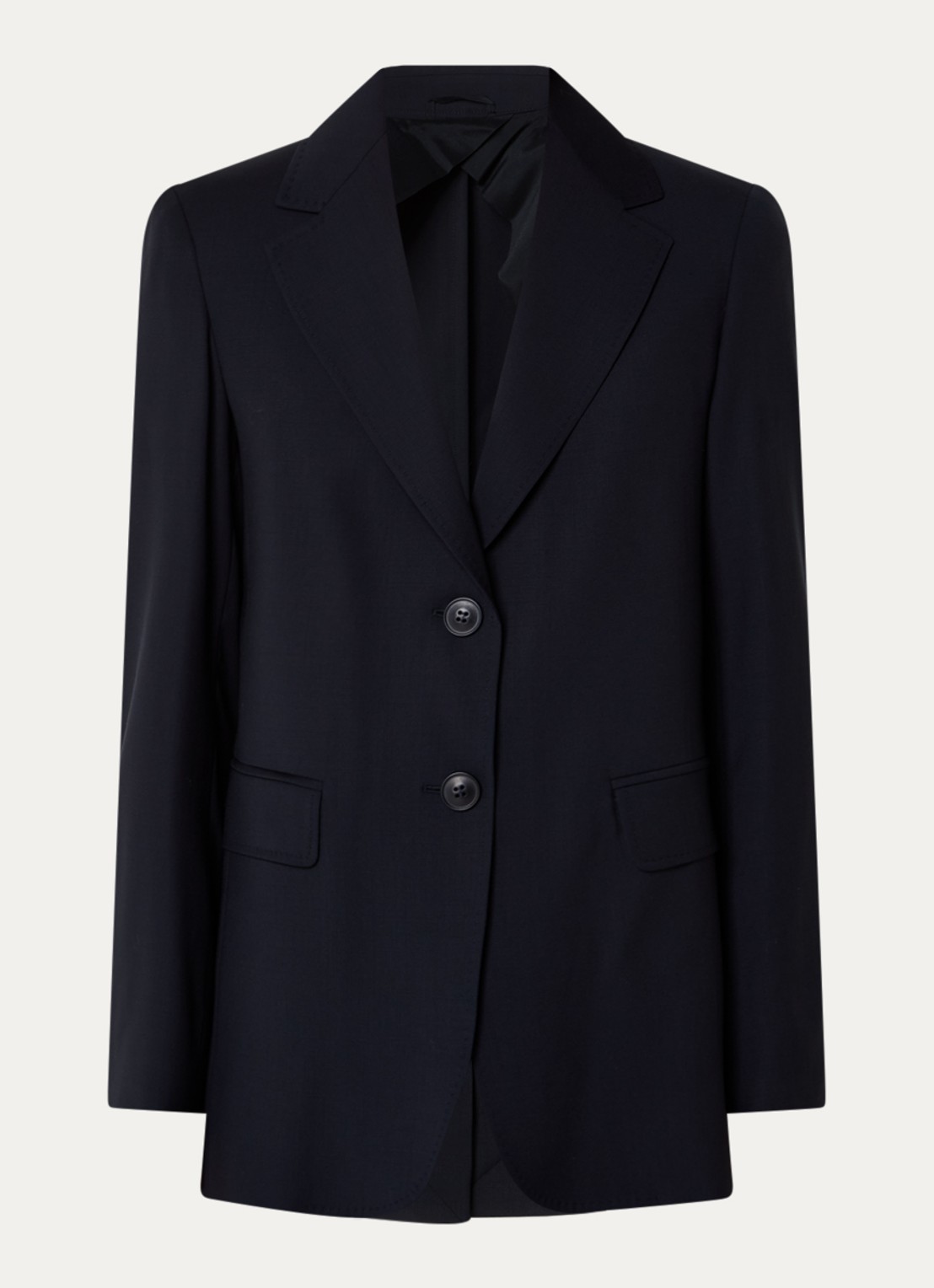 Max Mara Blazer met klepzakken - voorkant 3 donkerblauw