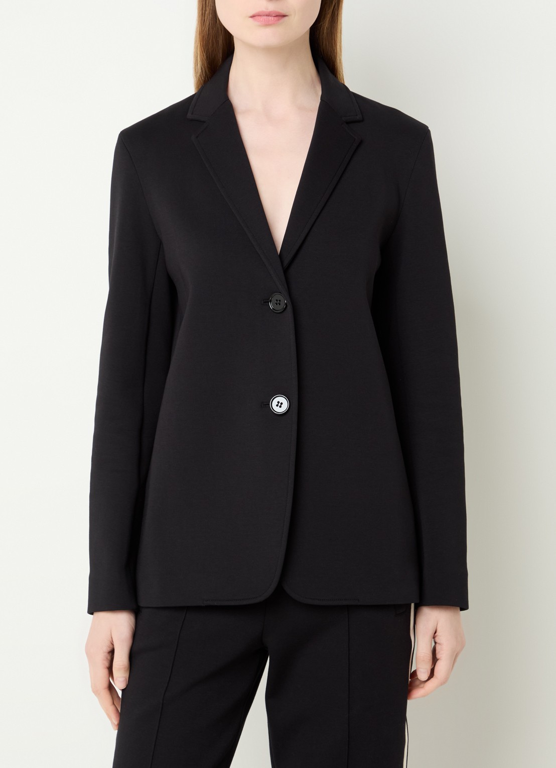 Max Mara Blazer met kraag - detail zwart