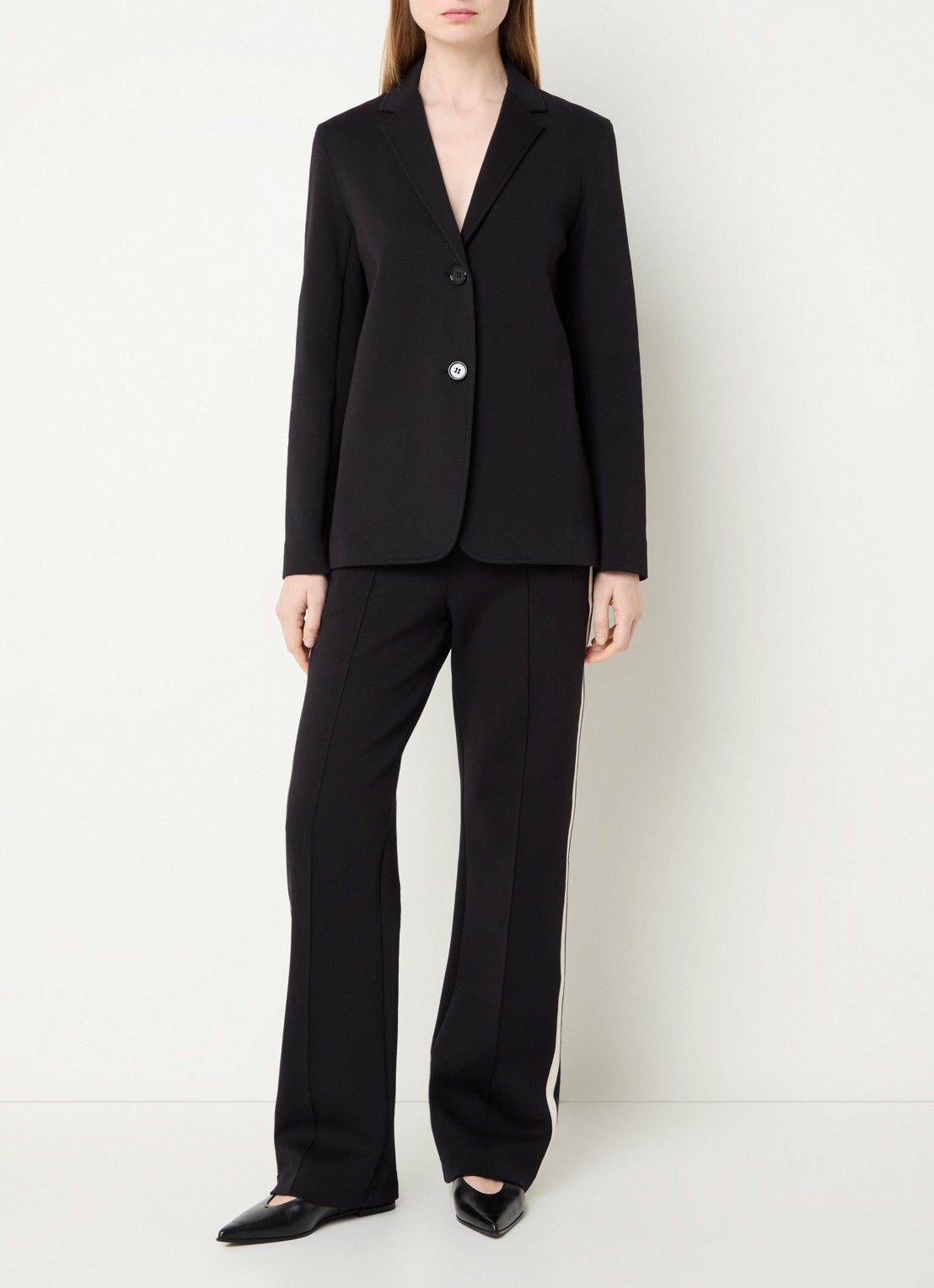 Max Mara Blazer met kraag - voorkant 4 zwart