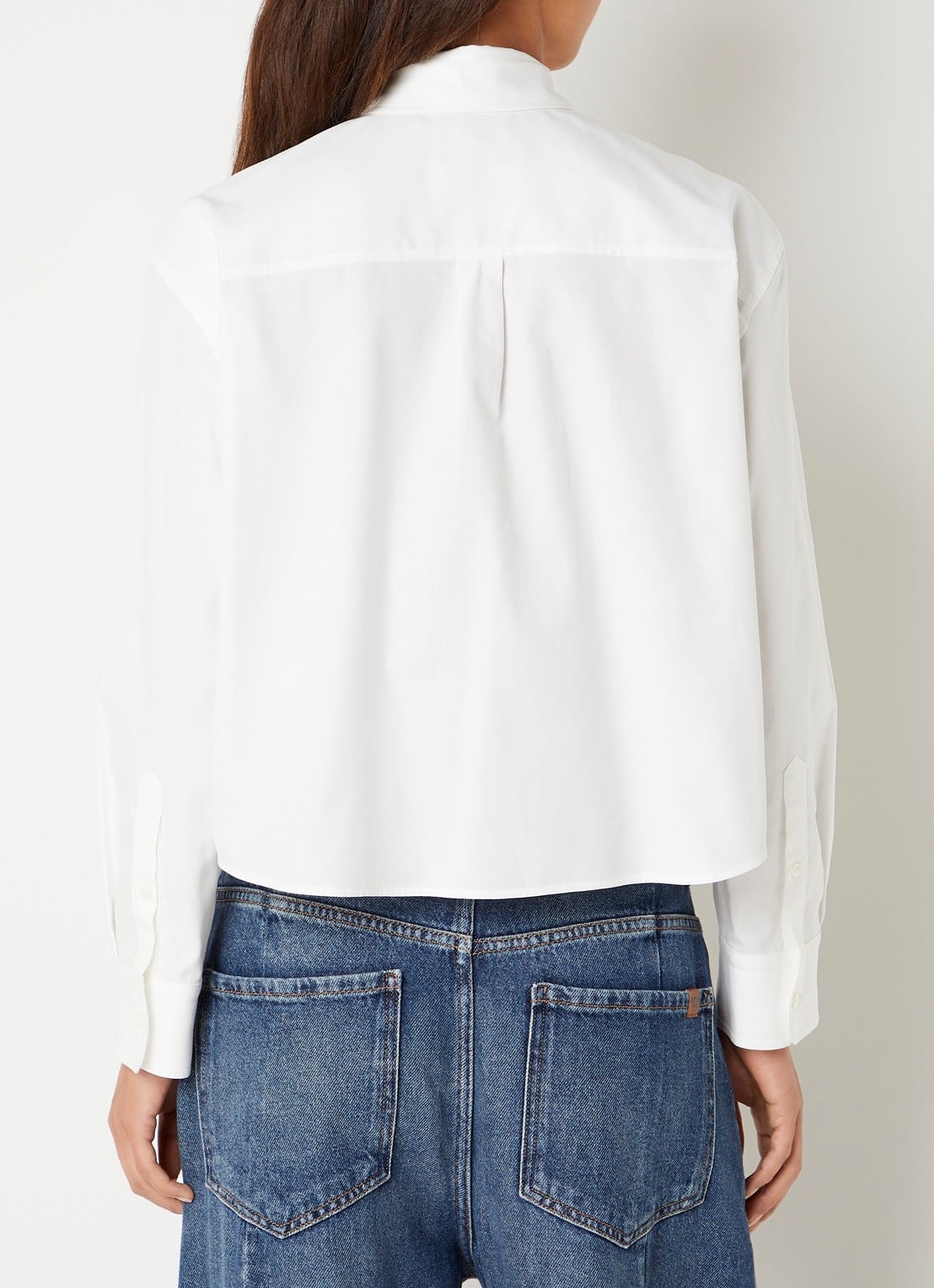 Max Mara Blouse met borstzak - achterkant 3 wit