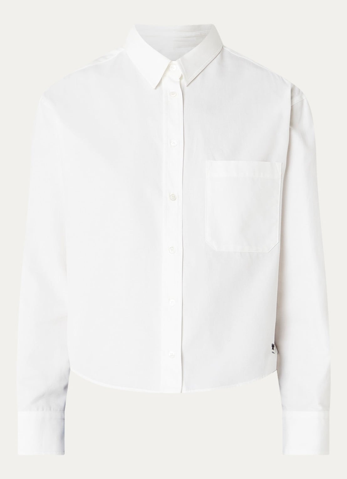 Max Mara Blouse met borstzak - voorkant wit