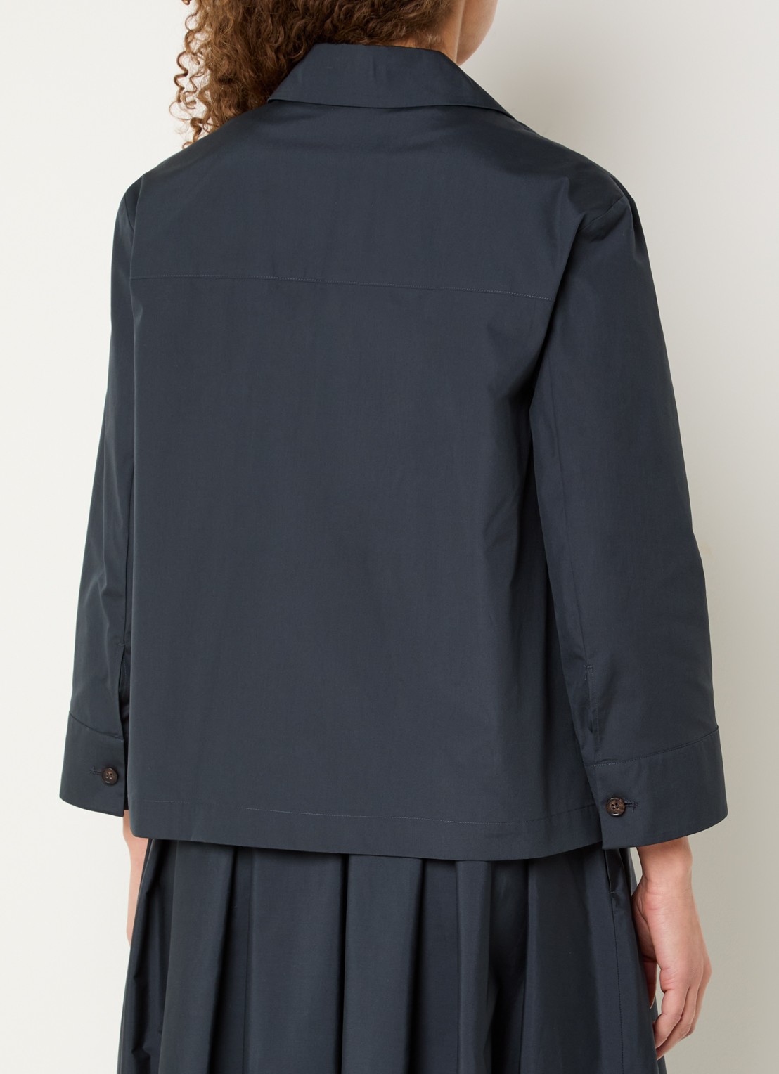 Max Mara Blouse met opgestikte zakken - achterkant 4 indigo