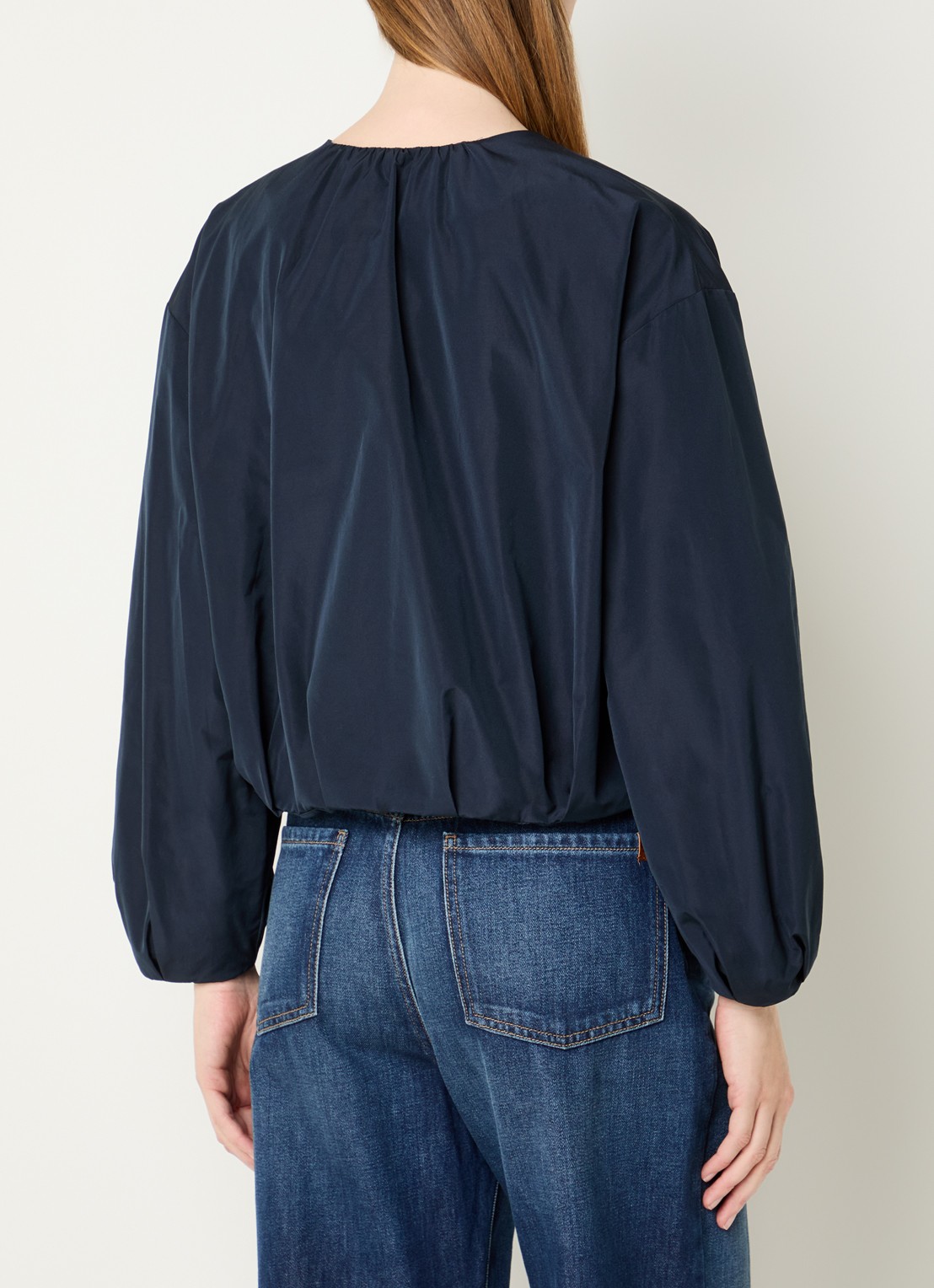 Max Mara Butterfly jack met steekzakken - achterkant 3 donkerblauw