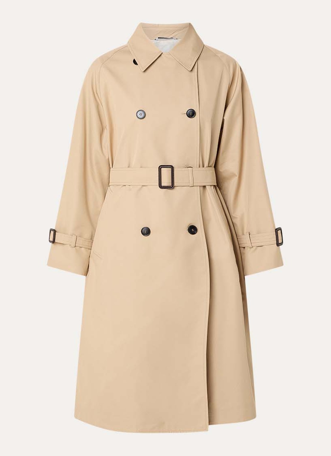 Max Mara Canasta double-breasted trenchcoat met steekzakken - voorkant 3 beige