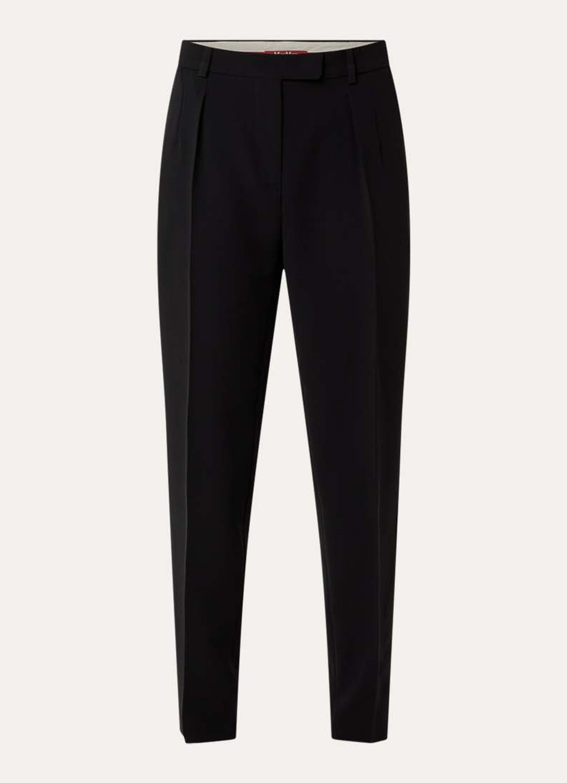 Max Mara Canditi high waist slim fit pantalon met steekzakken - voorkant 3 zwart