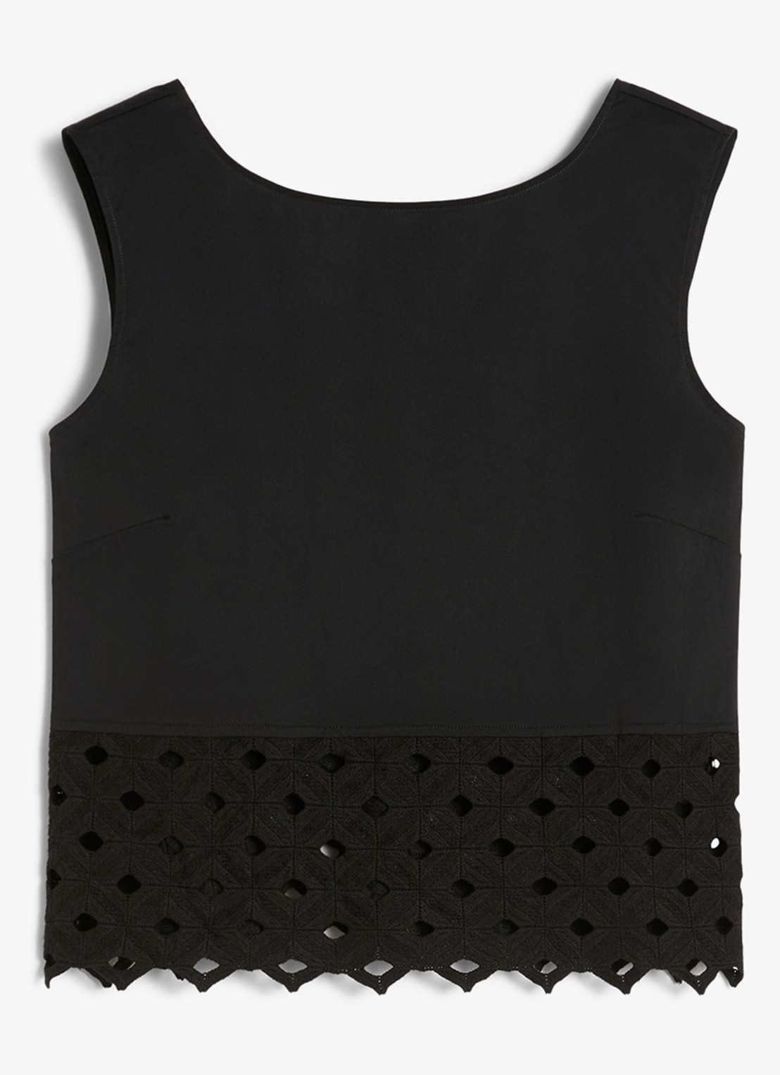 Max Mara Crop top met cut-out detail - voorkant 3 zwart