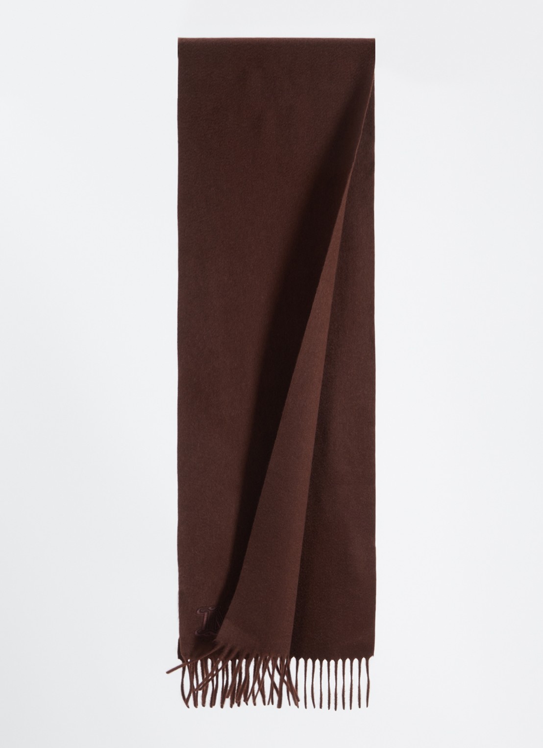 Max Mara Dalia sjaal van kasjmier 190 x 28 cm  - detail bruin