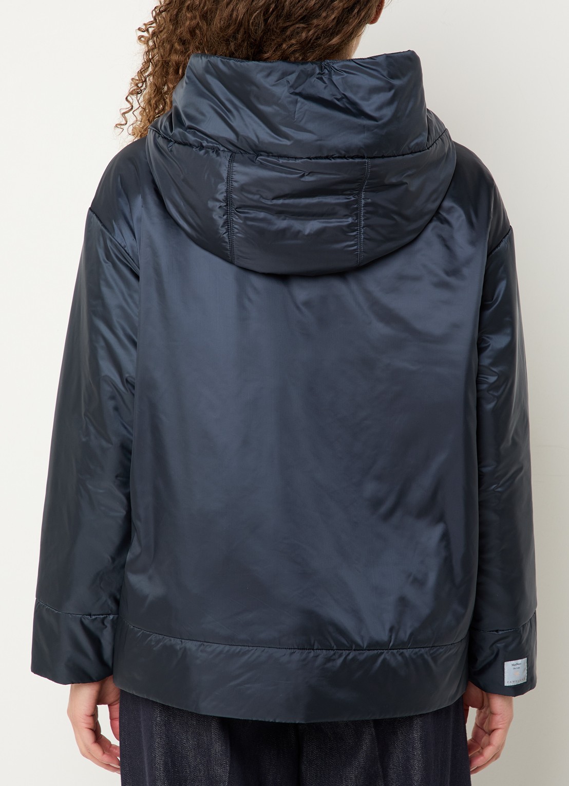 Max Mara Daria gewatteerd jack met steekzakken - achterkant donkerblauw