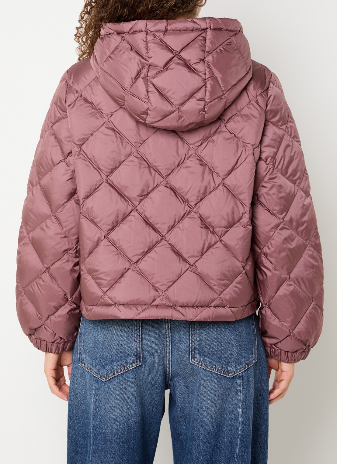 Max Mara Deris gewatteerde jack met quiltpatroon - achterkant 3 taupe