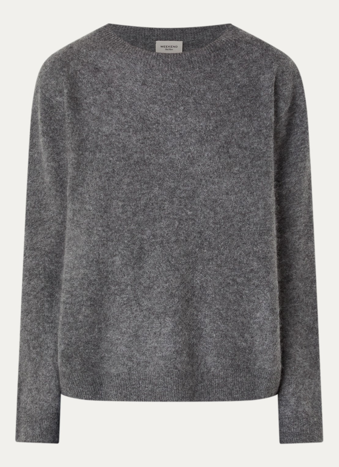 Max Mara Eco fijngebreide trui in kasjmierblend - voorkant 3 donkergrijs