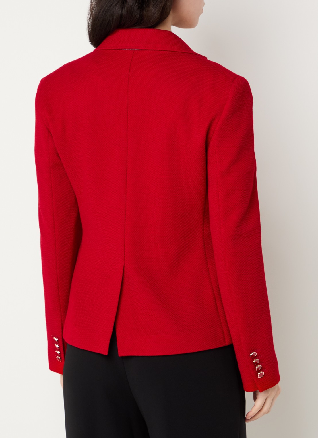 Max Mara Emiro blazer in scheerwolblend met klepzakken - achterkant 4 rood
