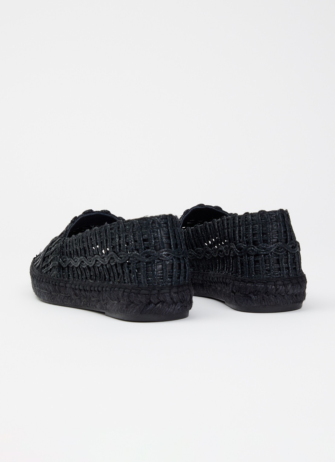 Max Mara Espadrille met opengewerkt dessin - achterkant 4 zwart