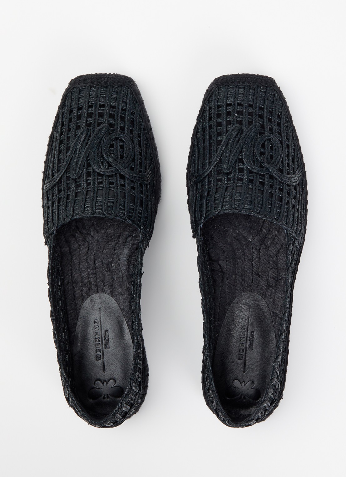 Max Mara Espadrille met opengewerkt dessin - detail 2 zwart