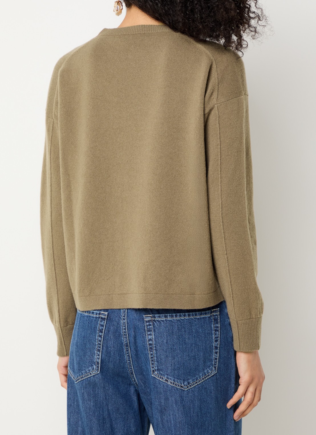 Max Mara Fijngebreide trui in kasjmierblend met stretch - achterkant 2 camel