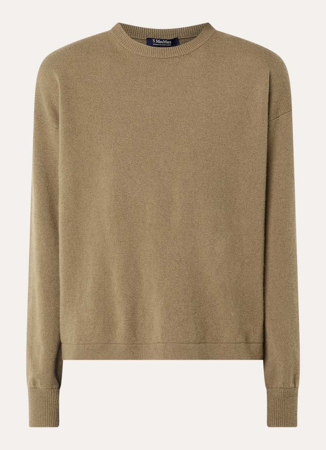 Max Mara Fijngebreide trui in kasjmierblend met stretch - voorkant 3 camel