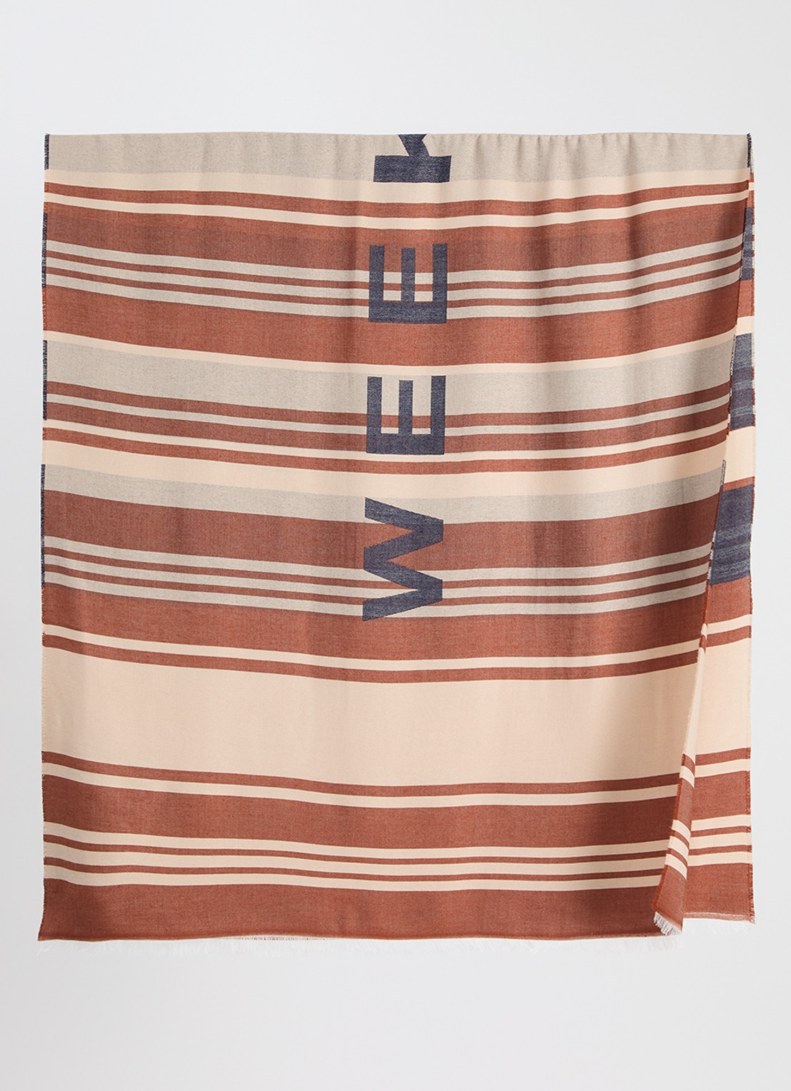Max Mara Gallo sjaal met streepprint 184 x 82 cm - detail 2 rood