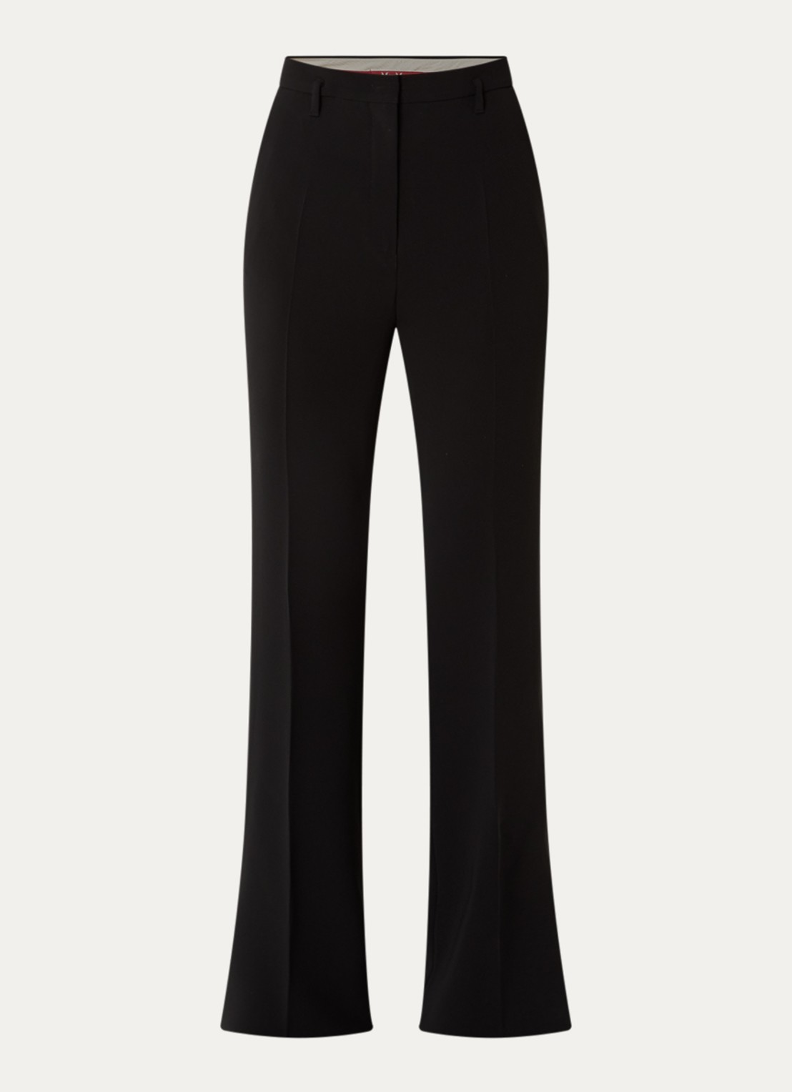 Max Mara High waist flared pantalon met steekzakken - voorkant 3 zwart