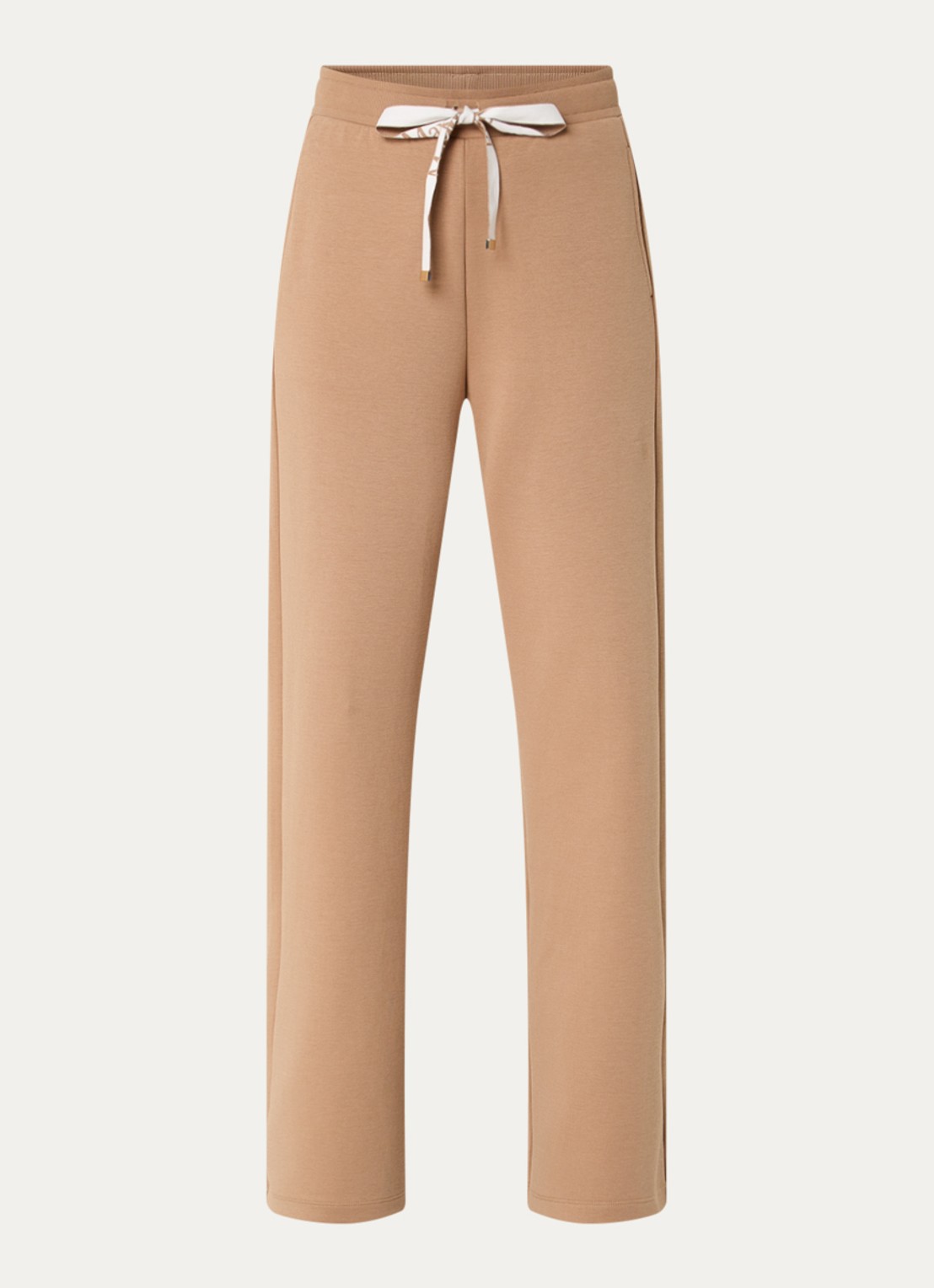 Max Mara High waist loose fit joggingbroek met steekzakken - voorkant 2 camel