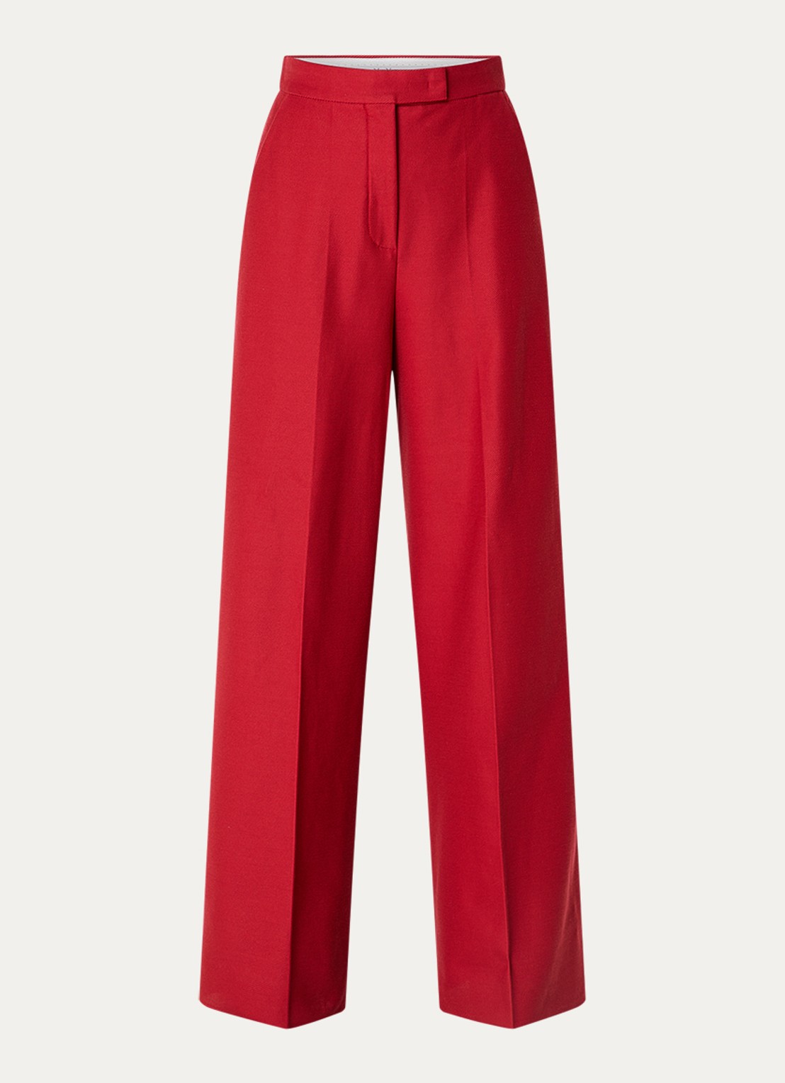 Max Mara High waist loose fit pantalon met steekzakken - voorkant 2 rood