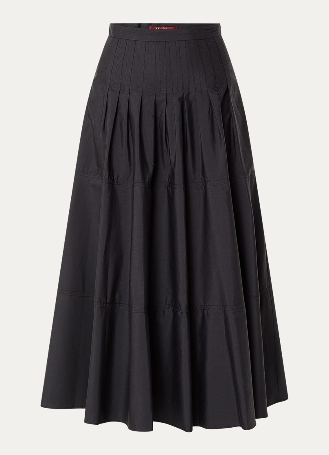 Max Mara High waist maxi A-lijn rok - voorkant zwart
