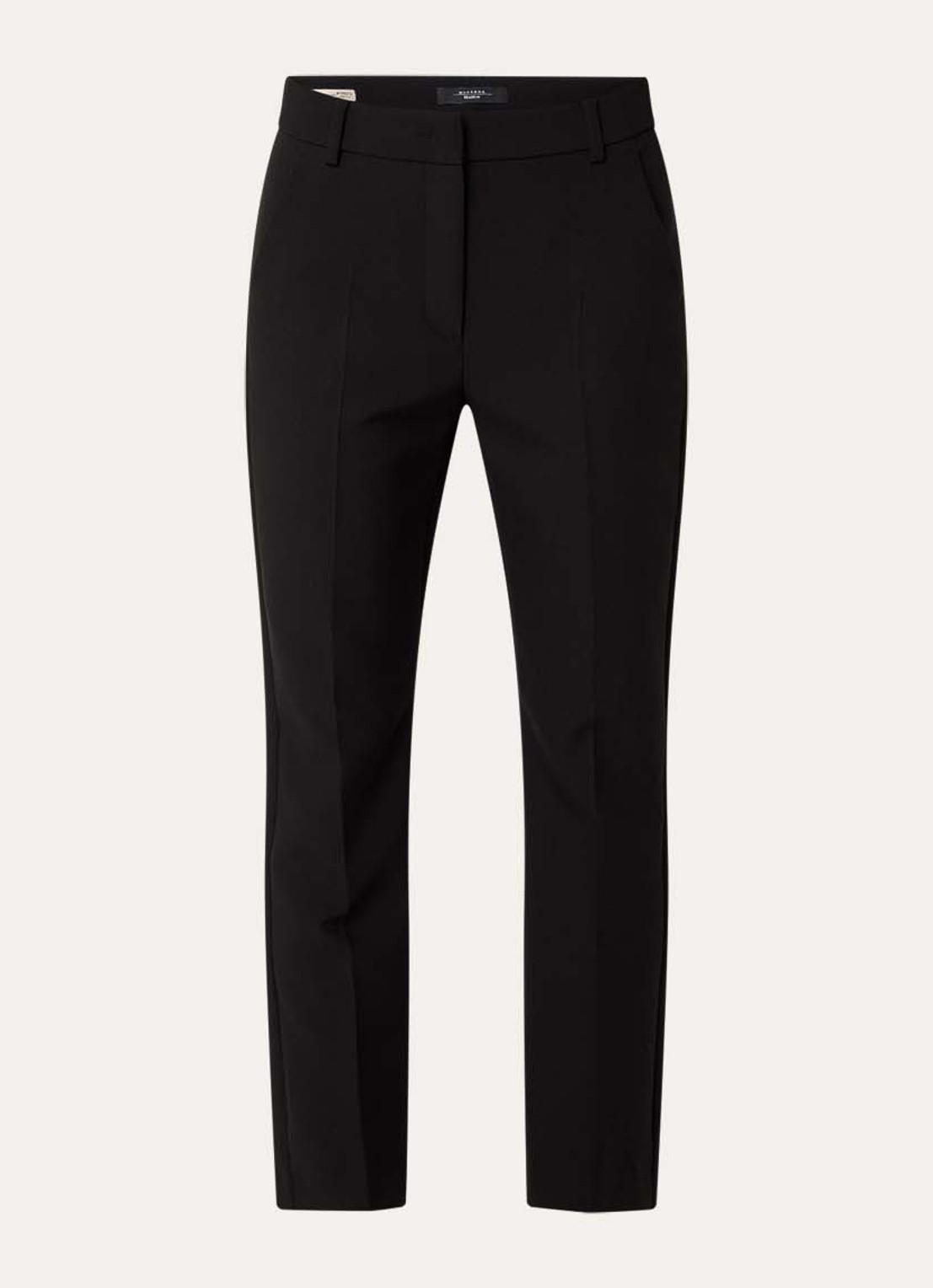 Max Mara High waist slim fit pantalon met steekzakken - voorkant 3 zwart