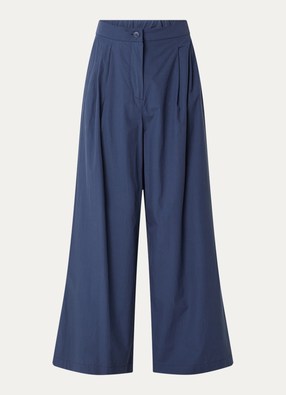 Max Mara High waist wide fit broek met steekzakken - voorkant 2 blauw