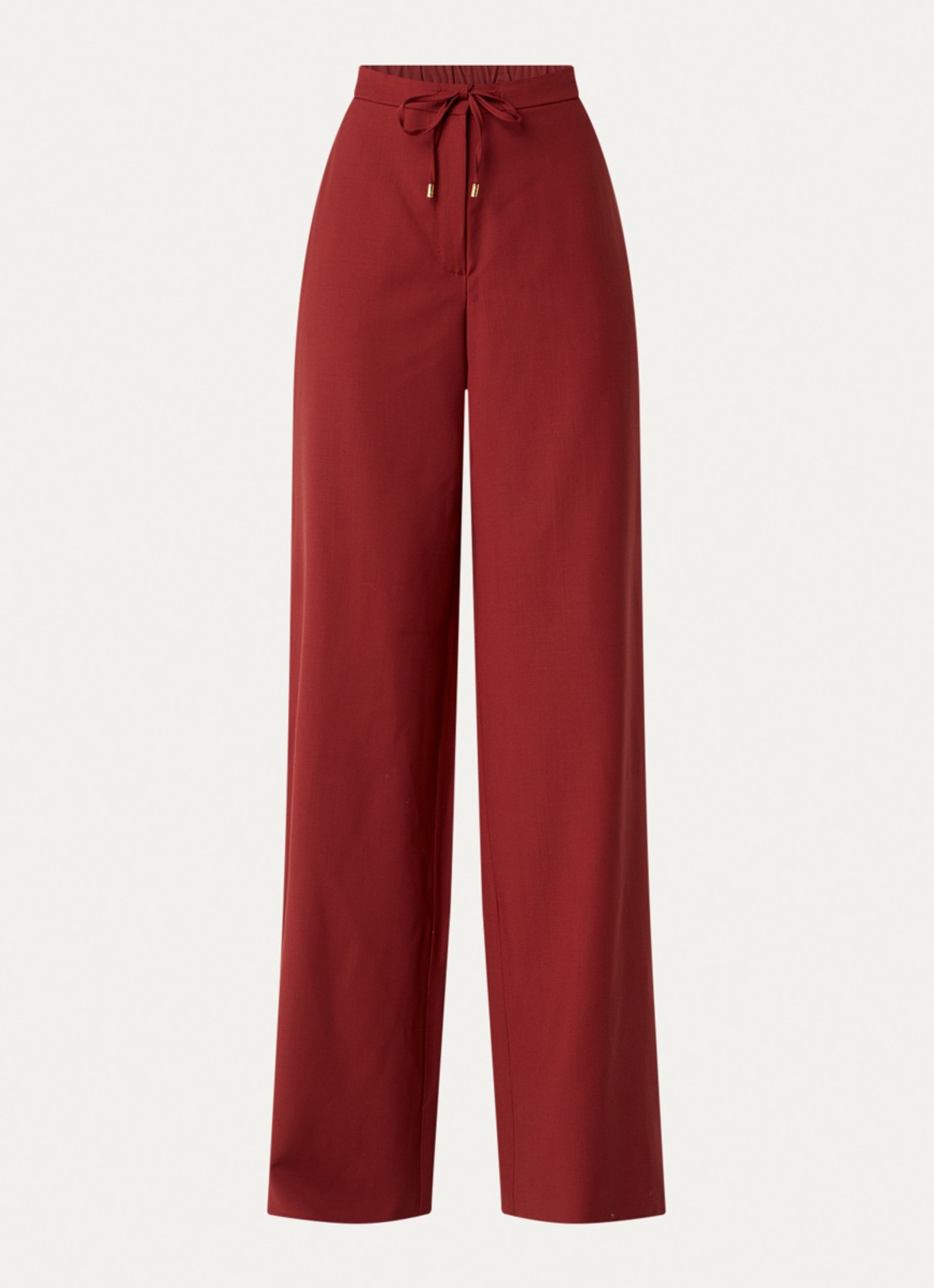Max Mara High waist wide fit pantalon met steekzakken - voorkant 2 steenrood
