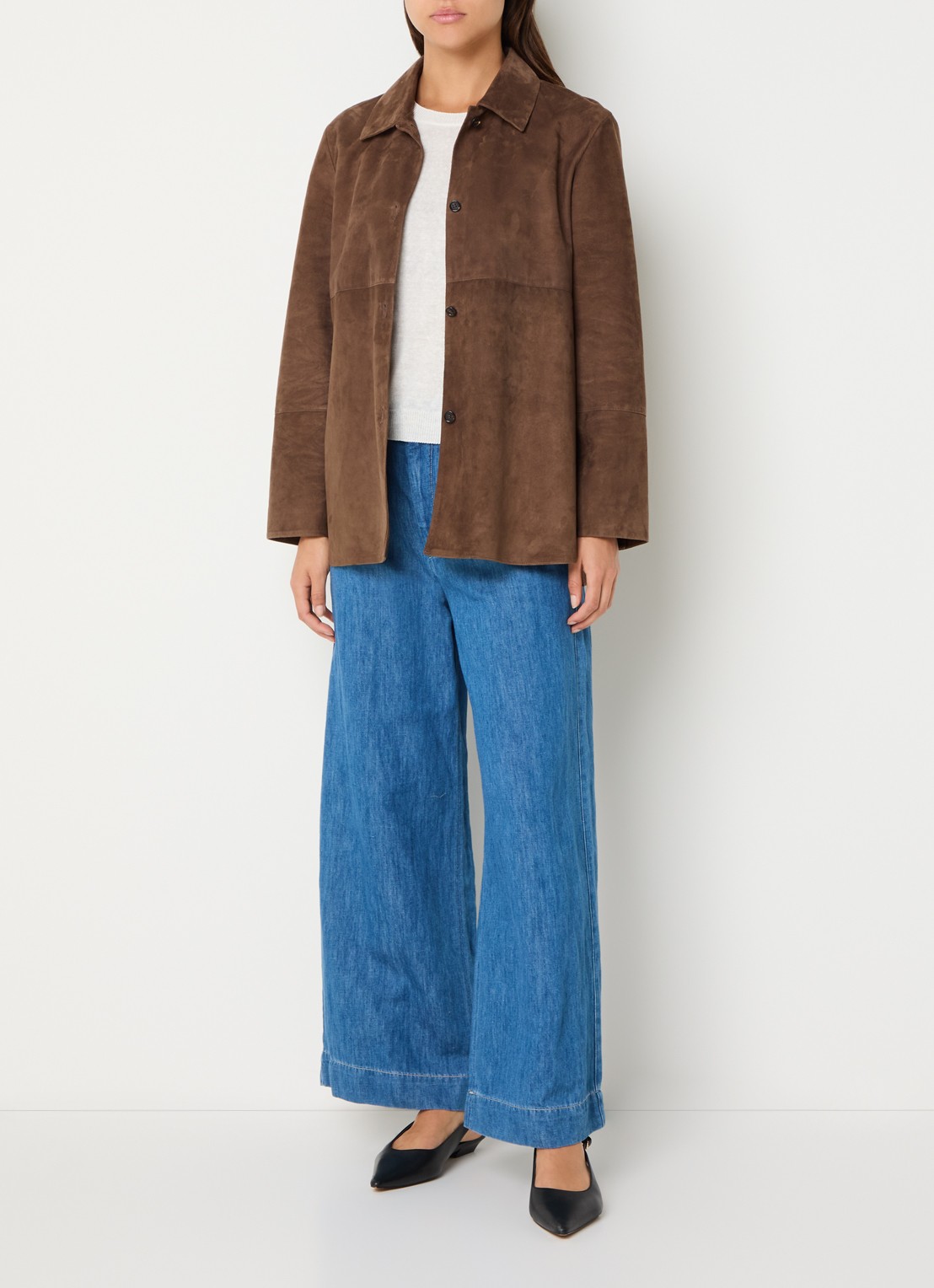 Max Mara Jack van zijde - voorkant 4 bruin