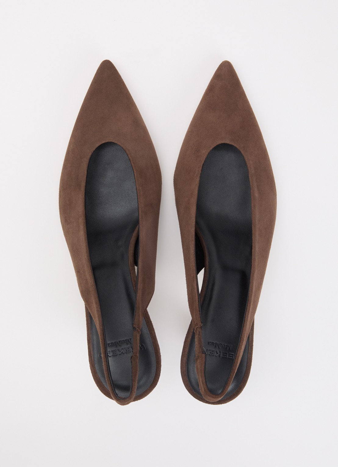 Max Mara Kaorma slingback van geitensuède - detail 4 chocoladebruin
