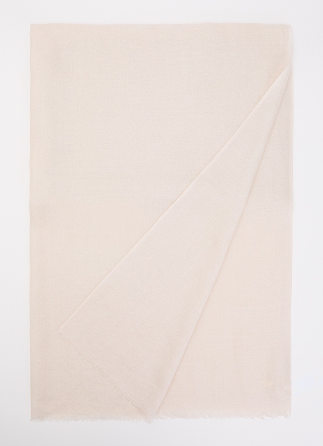 Max Mara Karauche sjaal in kasjmierblend 180 x 80 cm - voorkant creme