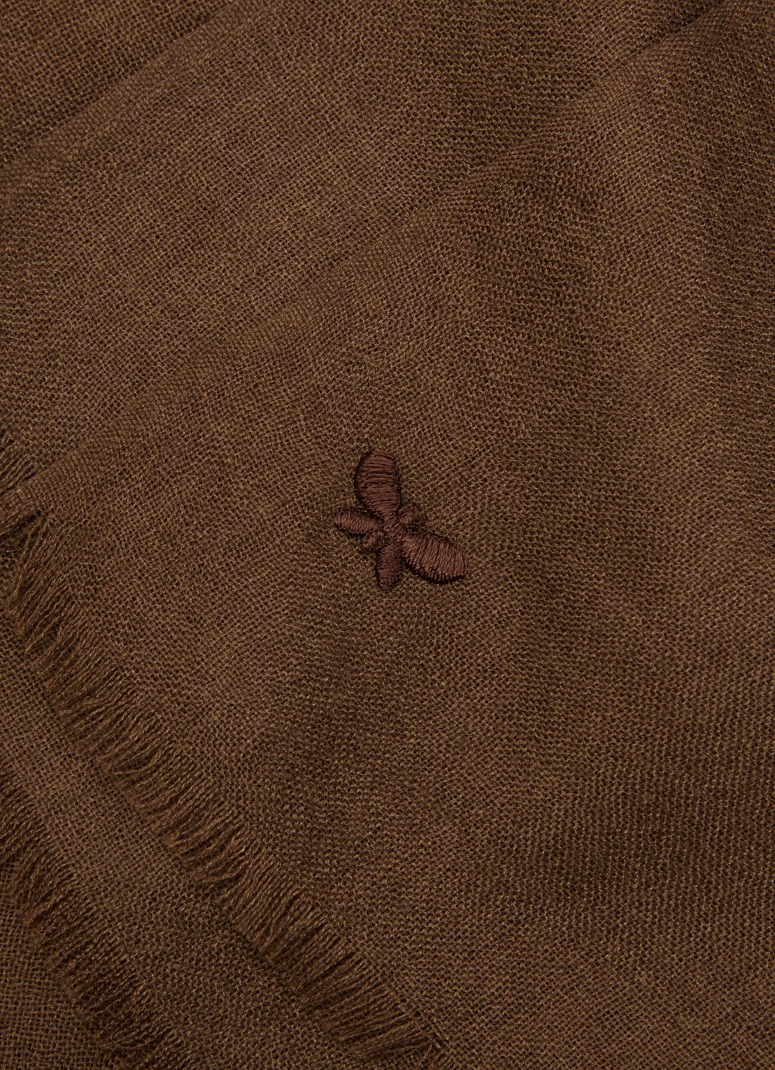 Max Mara Karauche sjaal in kasjmierblend 180 x 80 cm - detail 2 chocoladebruin