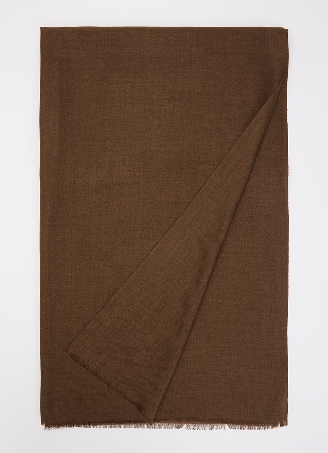 Max Mara Karauche sjaal in kasjmierblend 180 x 80 cm - voorkant 3 chocoladebruin