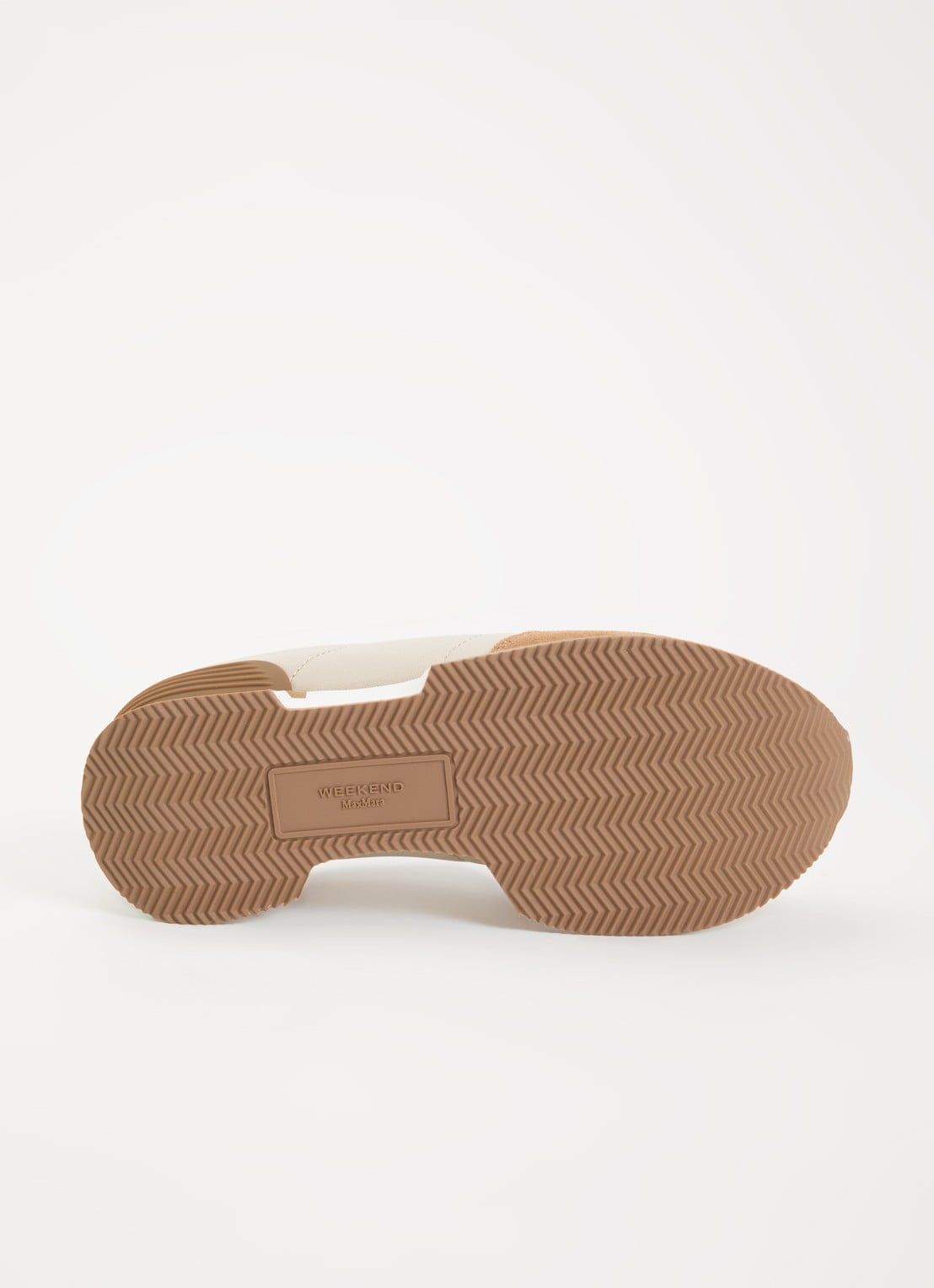 Max Mara Kazambra sneaker met leren details en logo - detail 4 beige