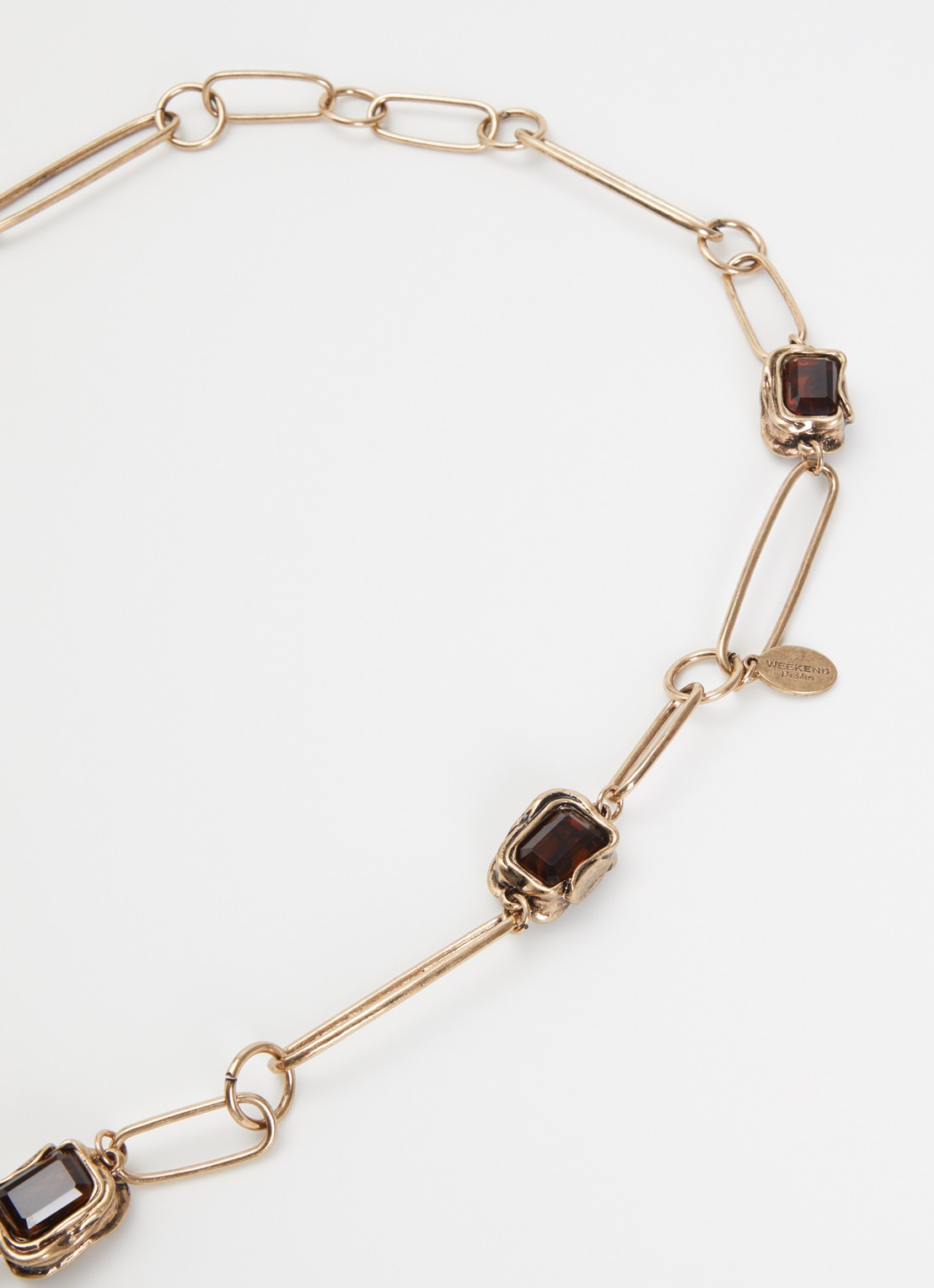 Max Mara Ketting met kristal - detail 2 goud