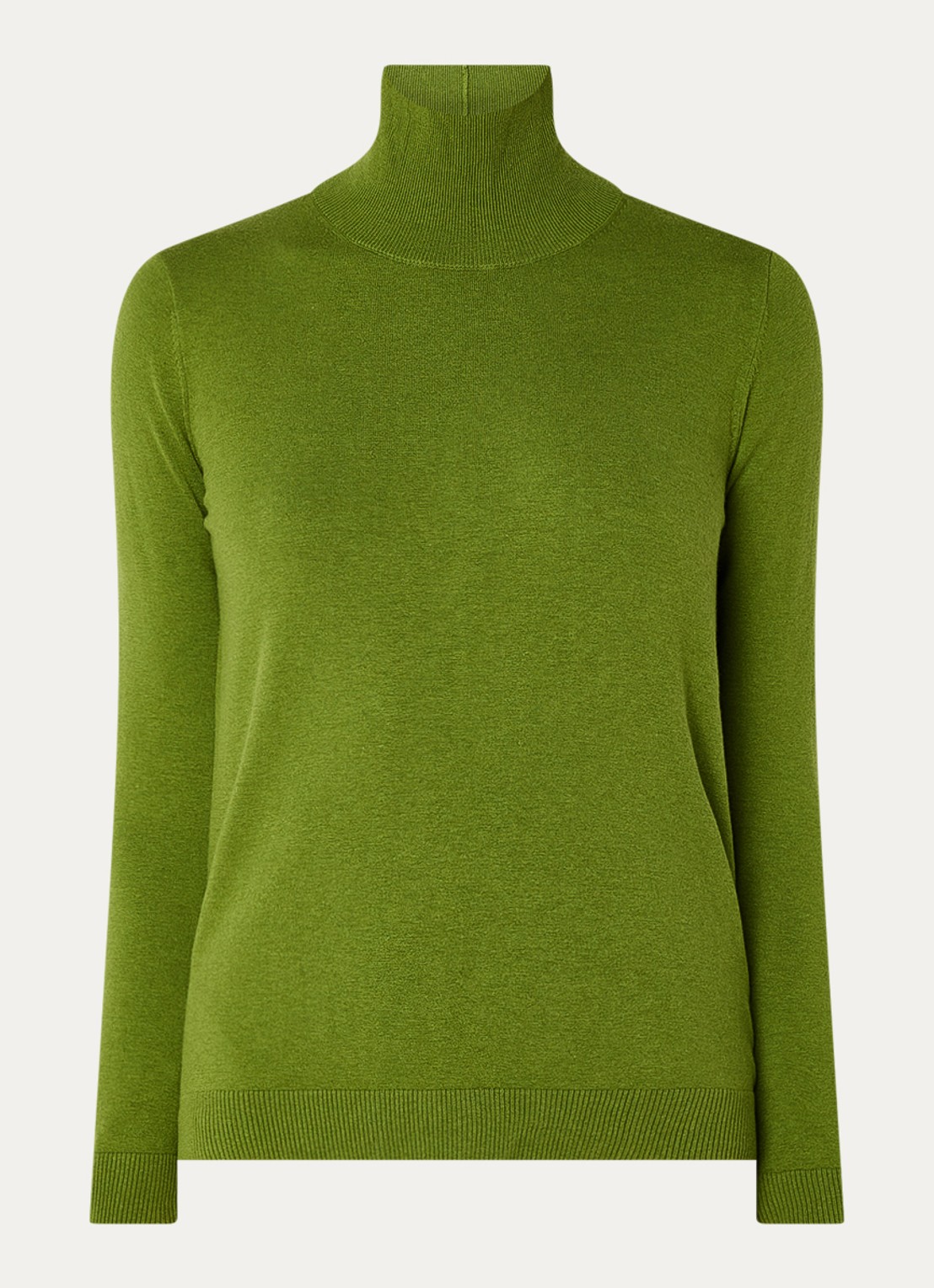 Max Mara Kiku fijngebreide coltrui in zijdeblend - voorkant 2 groen