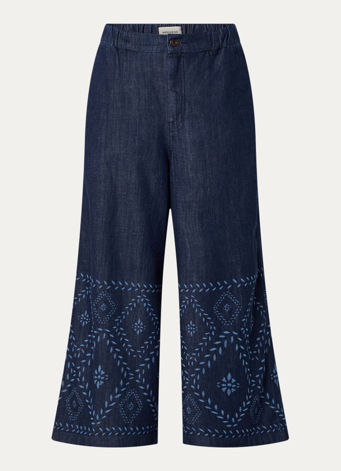 Max Mara Lampada high waist wide leg jeans met donkere wassing - voorkant 2 indigo