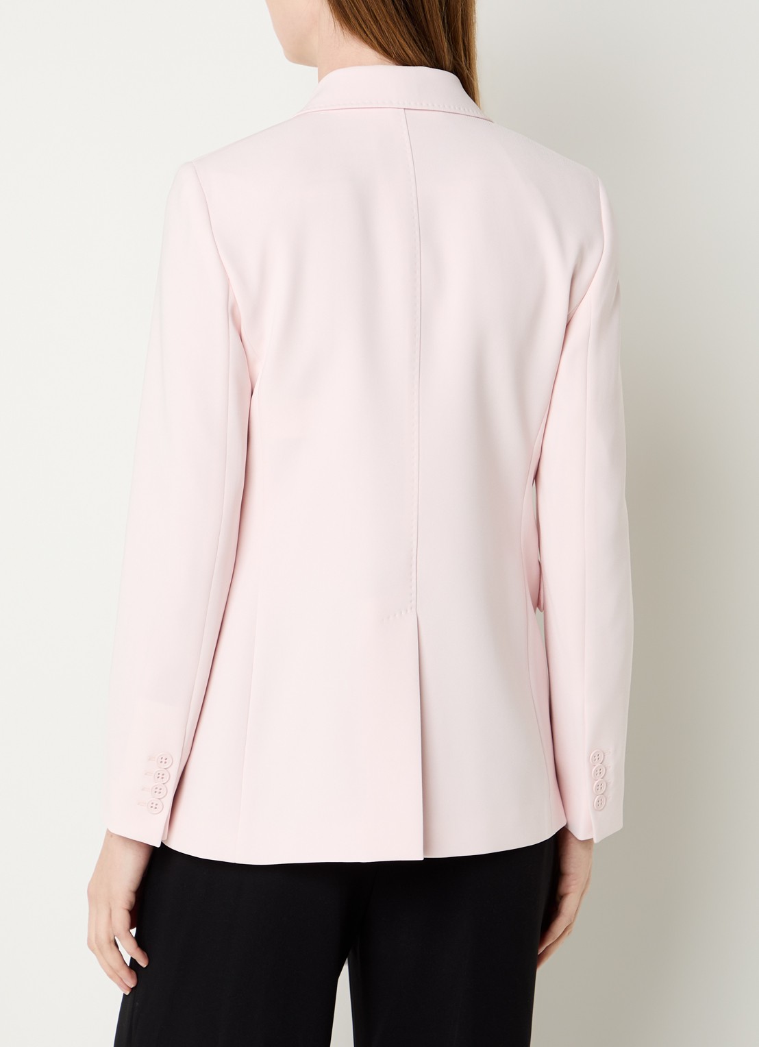 Max Mara Linz blazer met klepzakken - achterkant lichtroze