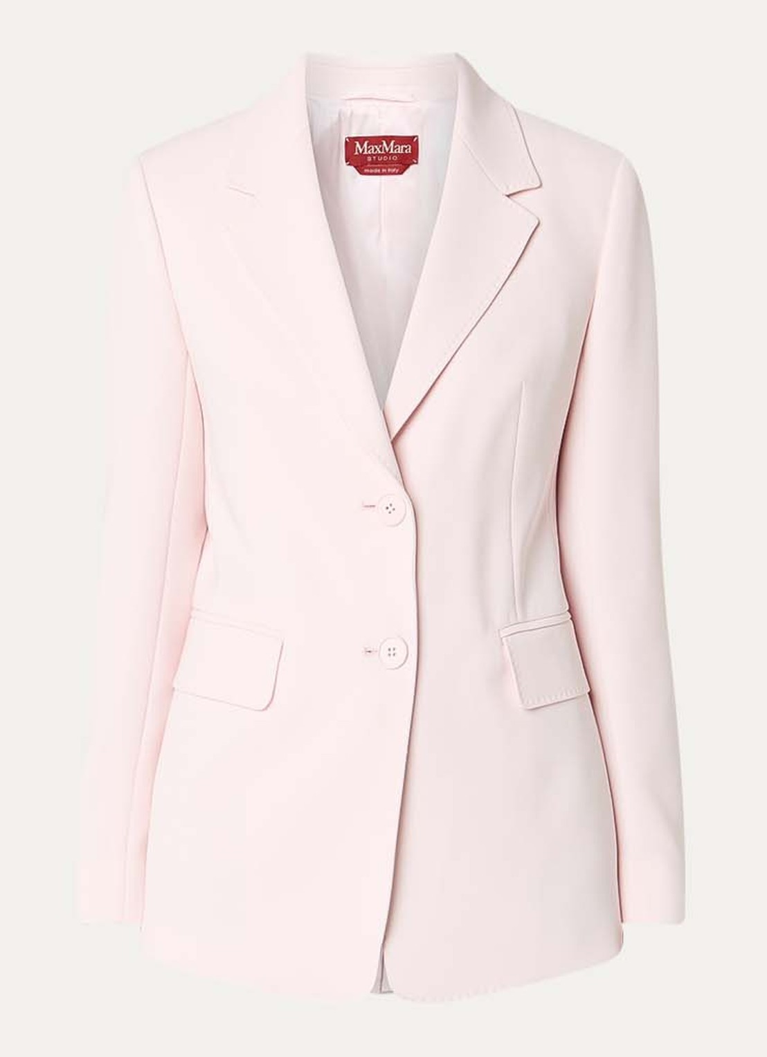 Max Mara Linz blazer met klepzakken - voorkant 3 lichtroze