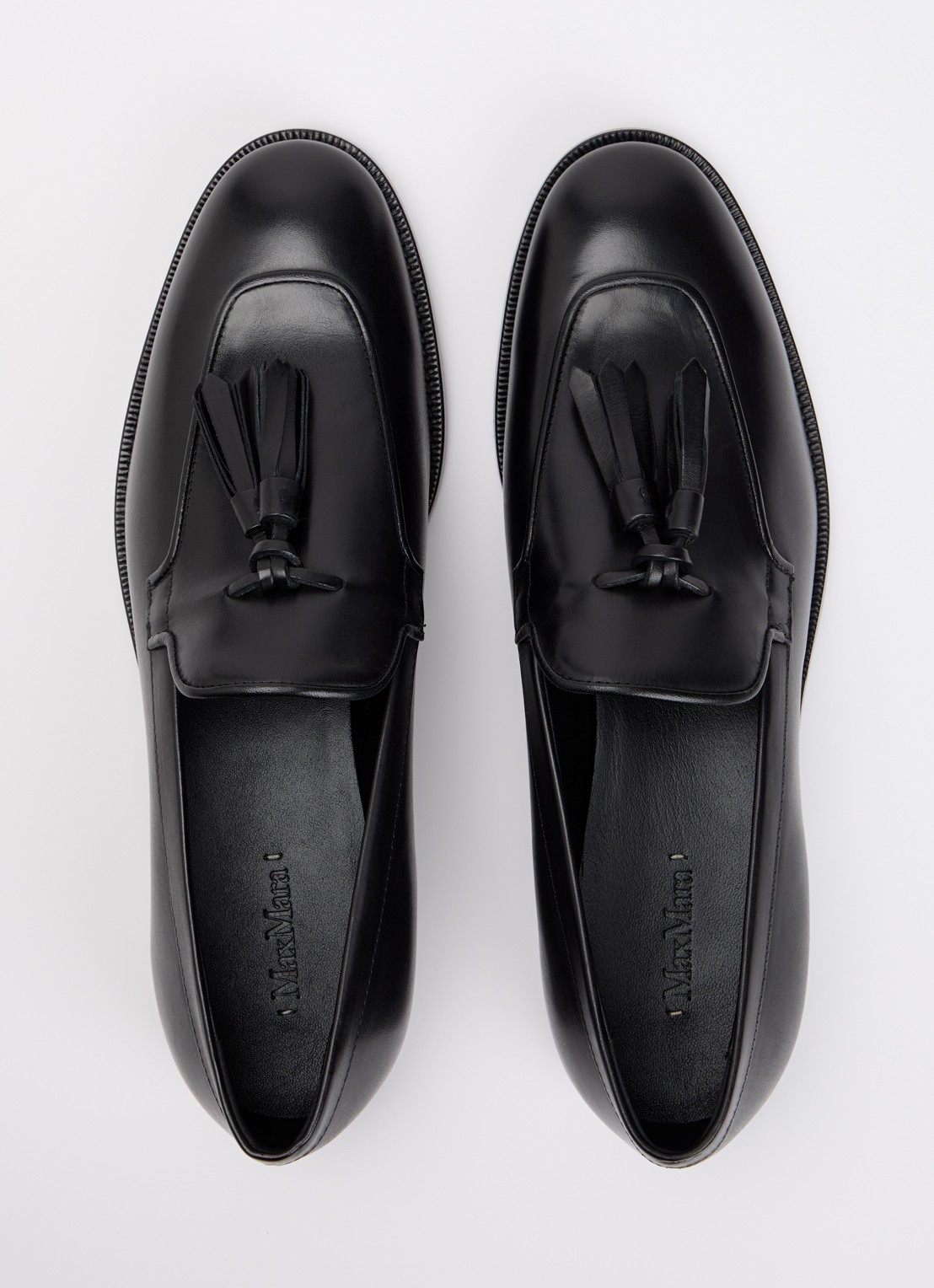 Max Mara Loafer van kalfsleer - detail 4 zwart