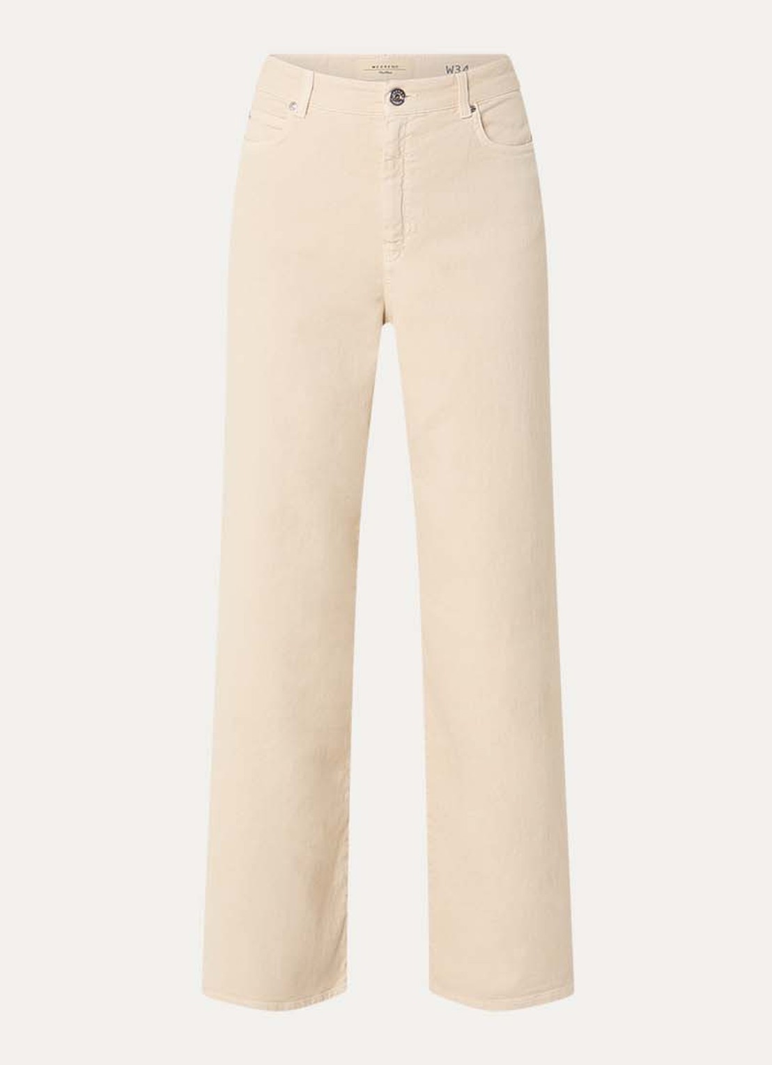 Max Mara Medina high waist straight leg jeans met gekleurde wassing - voorkant 2 zand