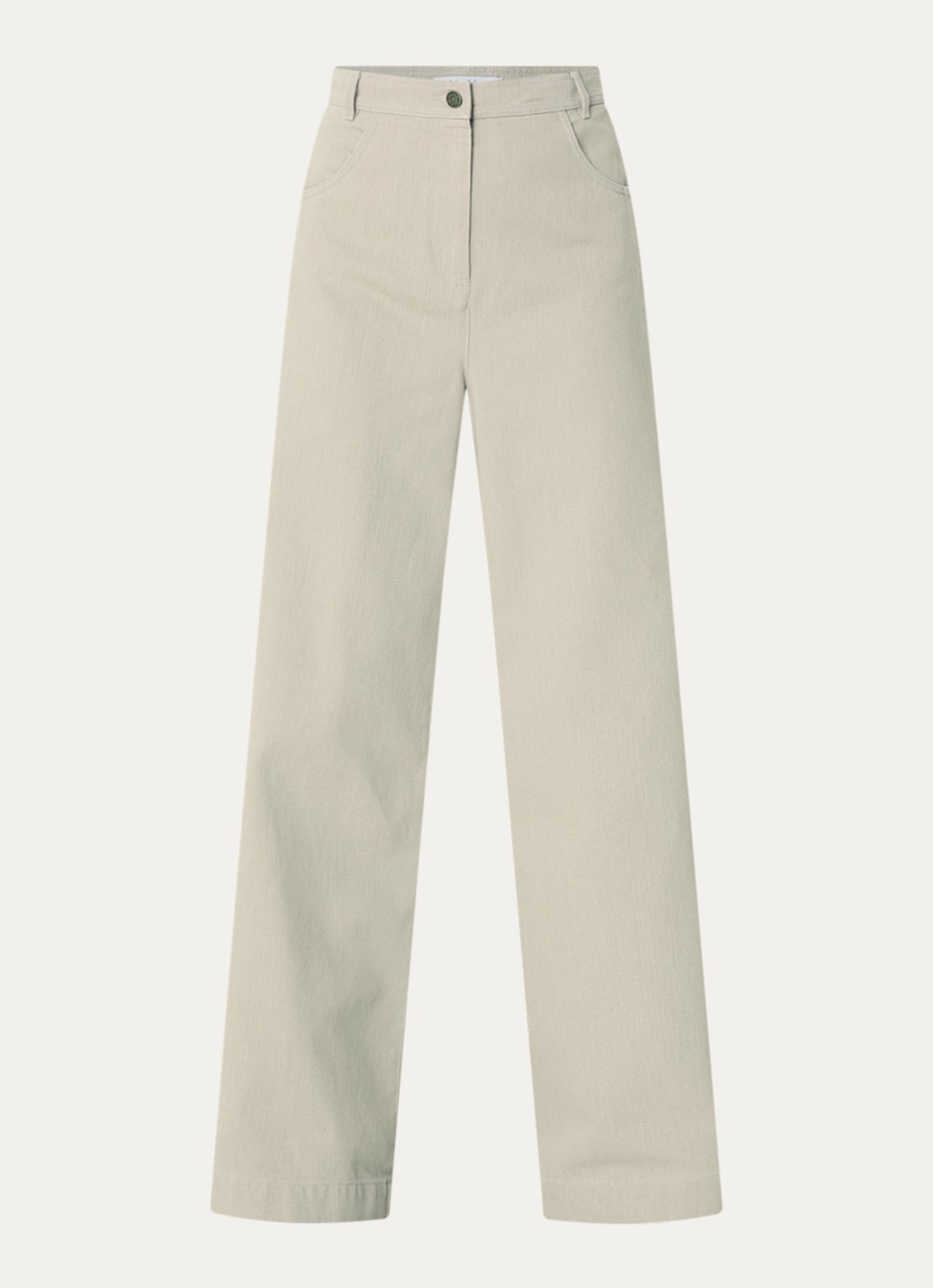 Max Mara Mid waist wide fit jeans met gekleurde wassing - voorkant 3 beige