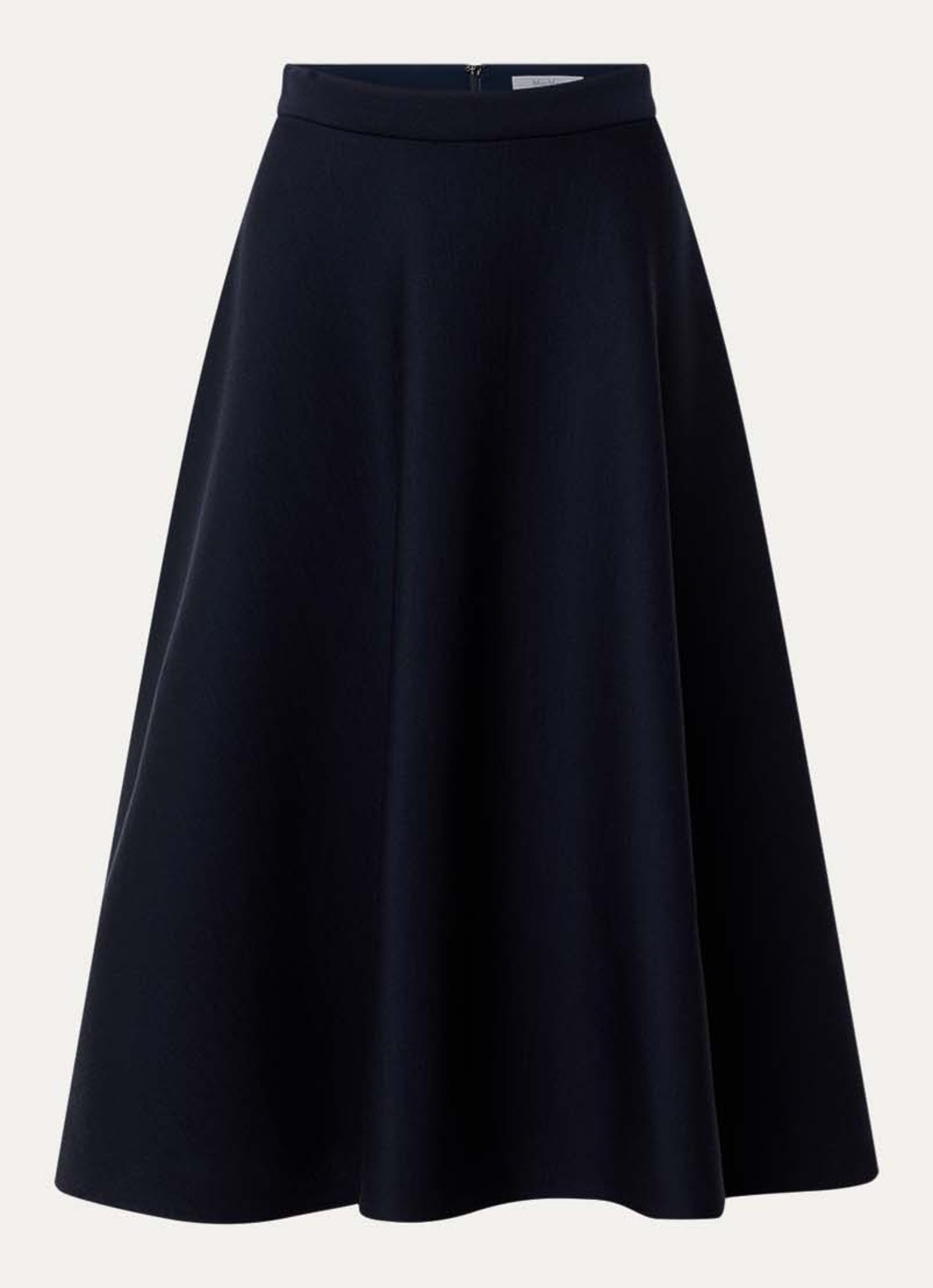 Max Mara Midi rok met stretch - voorkant 3 donkerblauw
