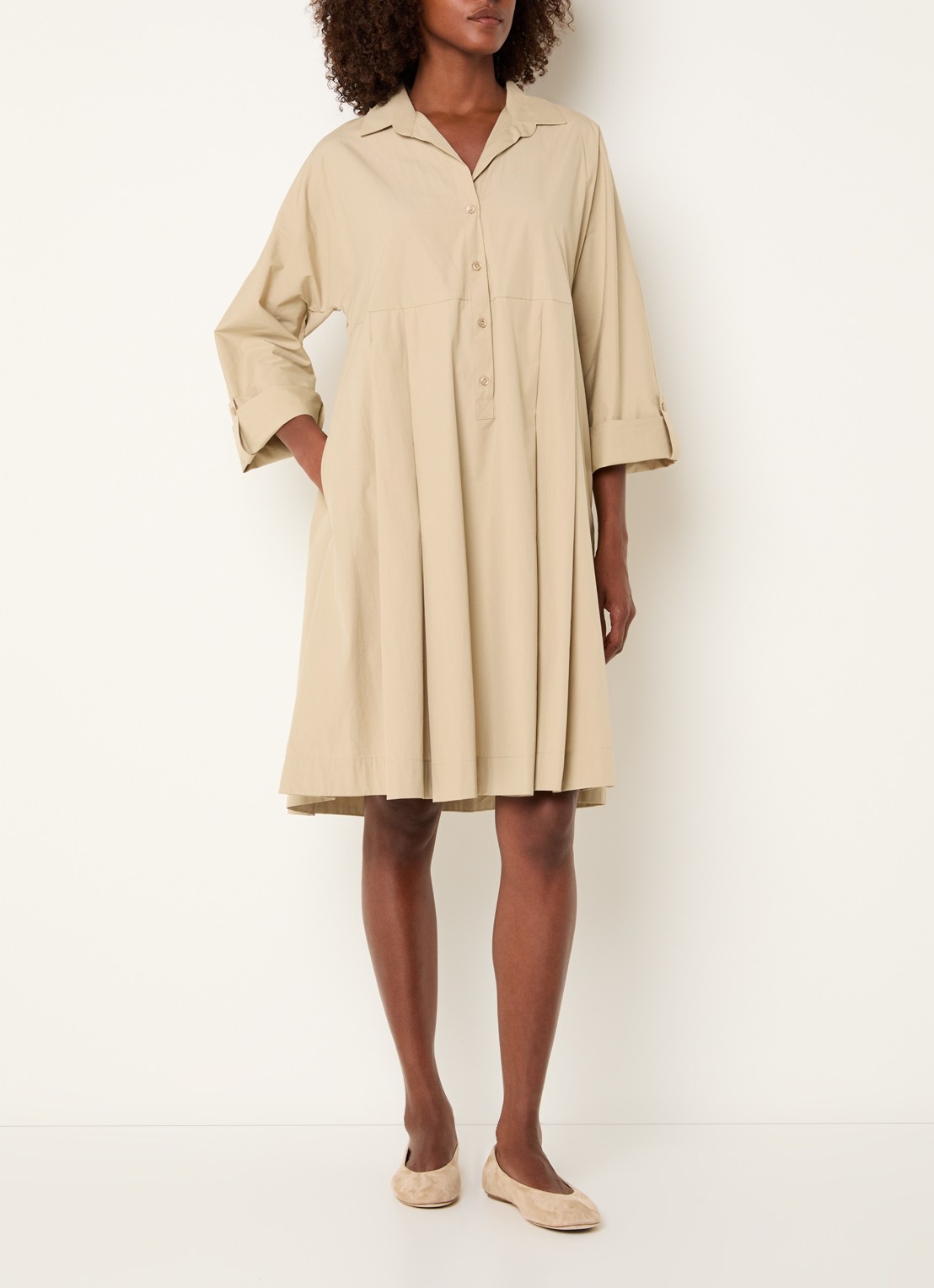 Max Mara Midi tuniekjurk met steekzakken - detail 4 beige