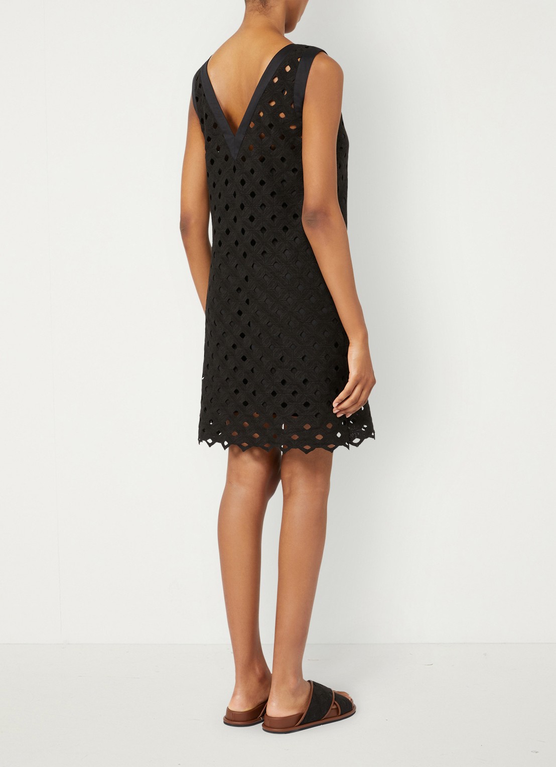 Max Mara Mini jurk met cut-out detail - achterkant 6 zwart