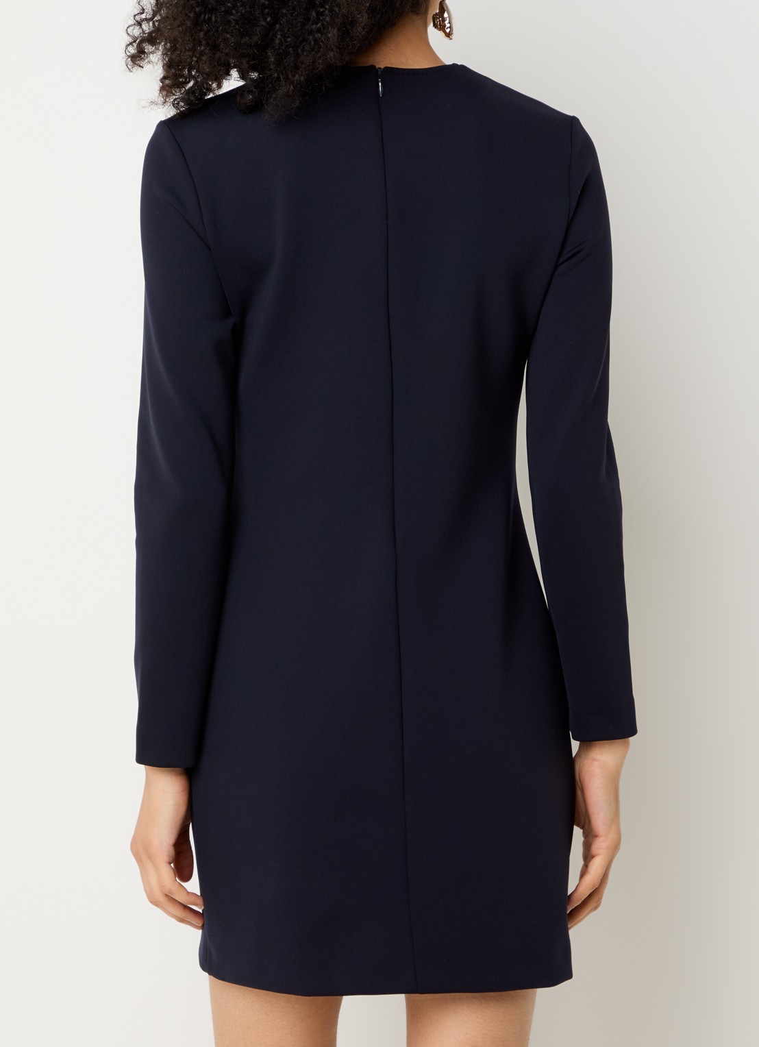 Max Mara Mini jurk met stretch - achterkant 4 donkerblauw